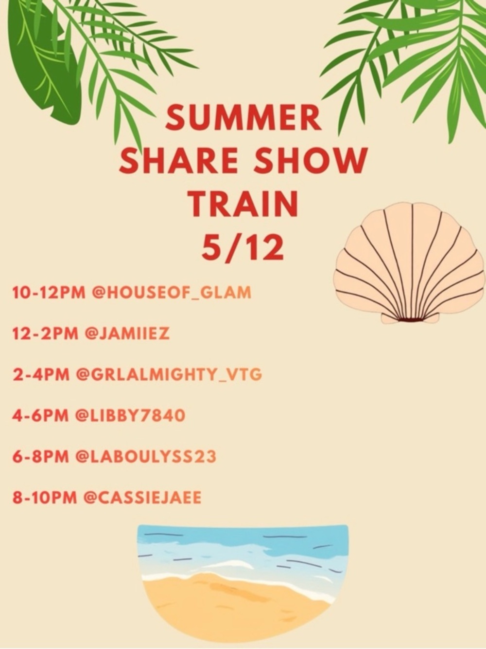 CASSIEJAEE IS LIVE!! ❤️🦋 TUES MAY 12 • ALL THINGS SUMMER SHARE SHOW 🐚👙🌊☀️ - Picture 2 of 11